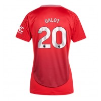 Dres Manchester United Diogo Dalot #20 Domáci pre Ženy 2024-25 Krátky Rukáv